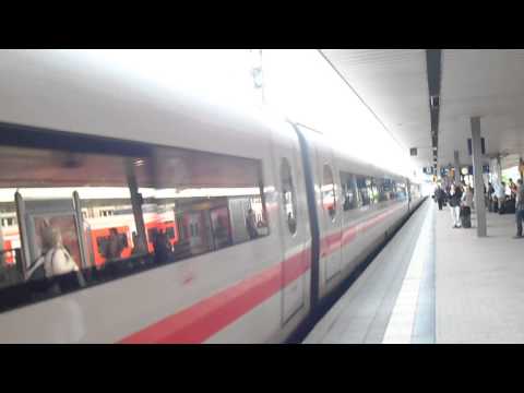 Mannheim hbf Einfahrt ICE577 von Hamburg der zug ende ihr