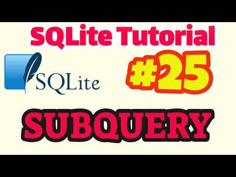 Sqlite Tutorial 25 Subquery In Sqlite