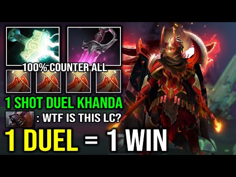 WTF 1 Shot Duel Win Khanda Max Damage Unkillable Nonstop Godlike Legion Commander Dota 2