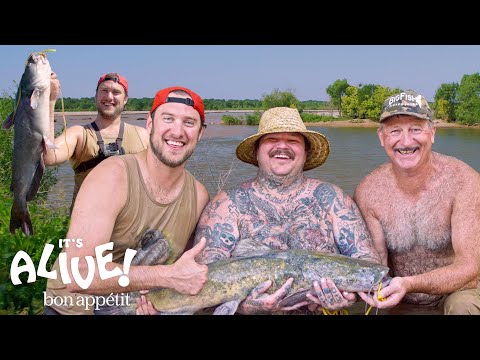 Brad and Matty Matheson Go Noodling for Catfish Part 1 | It's Alive | Bon Appétit