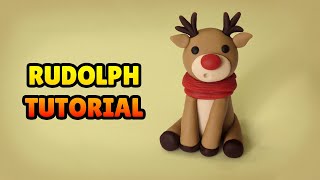 🔴 FAÇA RUDOLPH, A Rena do Nariz Vermelho - Tutorial Biscuit, Pasta Americana, Clay ou Plastilina DIY