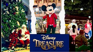 Day 3 Disney Treasure Merrytime cruise//Meeting with Santa, dining at Plaza de Coco, Holiday Trivia!