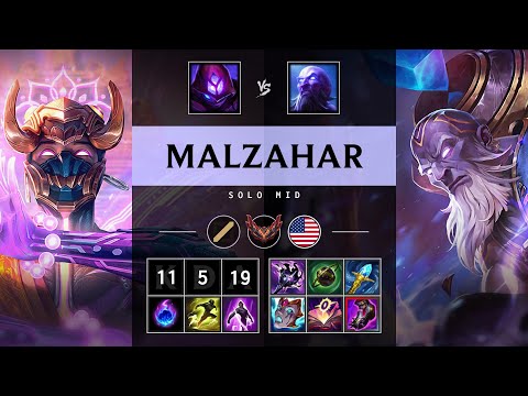 Malzahar Mid vs Ryze - NA Grandmaster Patch 25.14