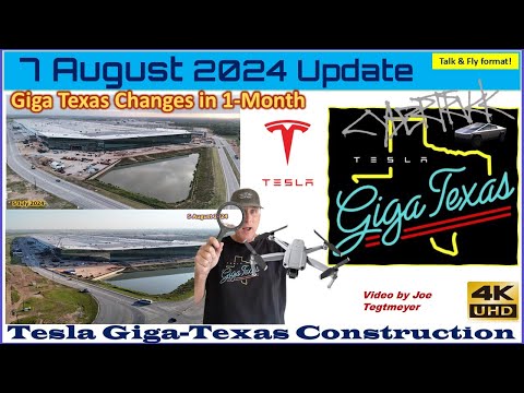 S Tunnel Concrete, E Casting Work & Boring Co Tunnel Changes! 7 Aug 2024 Giga Texas Update (08:35AM)