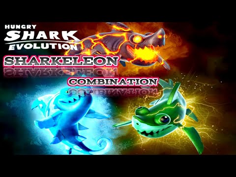 COMBINATION (MEG 2) - SHARKELEON - HUNGRY SHARK EVOLUTION - UNLOCKED GEMS AND COINS