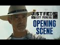 Justified City Primeval Episode 1 Opening Scene Raylan And Willa S Run In FX