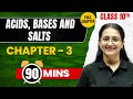 ACIDS BASES AND SALTS In 90 Min Complete Chapter Mind Map Class10 ICSE CHEMISTRY