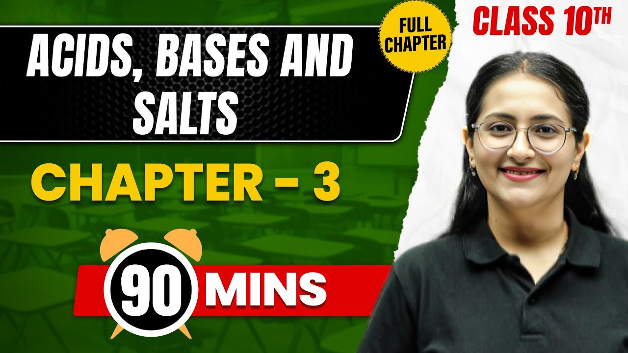 ACIDS, BASES AND SALTS in 90 Min | Complete Chapter Mind Map | Class10 ICSE CHEMISTRY