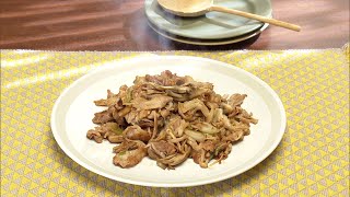 【3分クッキング公式】きのこと豚肉のバターじょうゆ炒め