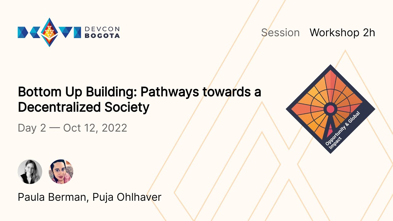 Bottom Up Building: Pathways towards a Decentralized Society preview