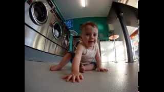 preview picture of video 'Babies Love Spinning Around at Snap Laundromat Taringa Brisbane'