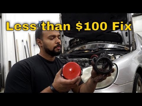 Mercedes S-class Check Engine Light. MAF and MAP sensor replacement. Cheap repair