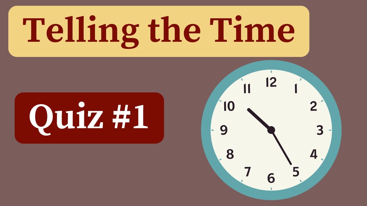 Telling the Time Quiz 1 ( Analogue Clock )
