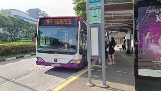 (SBST) SBS6073B On Service 458 Departing Bus Stop After Tai Seng MRT Exit C