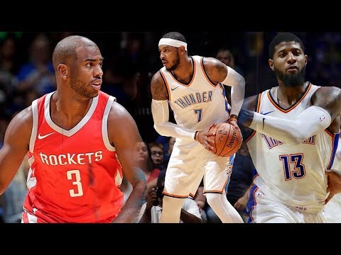 Chris Paul, Paul George, Carmelo Anthony INCREDIBLE Debut Game!! Rockets vs Thunder Preseason!!