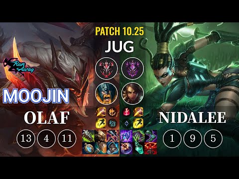 RNW Moojin Olaf vs Nidalee Jungle - KR Patch 10.25