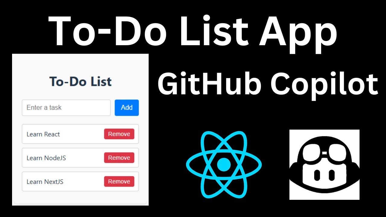 Build To-Do List App in React JS with GitHub Copilot AI Assistant