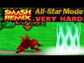 Smash Remix All Star Mode Gameplay With Polygon Bowser VERY HARD
