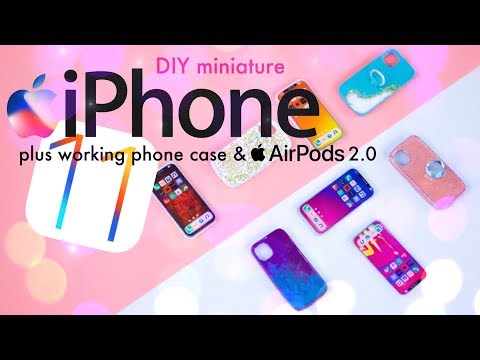 DIY - How to Make: Miniature iPhone 11 Pro Max PLUS Air Pods 2.0 & Real Phone Case