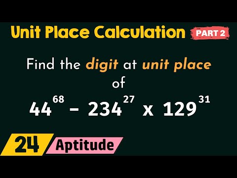 Unit Place Calculation Part 2