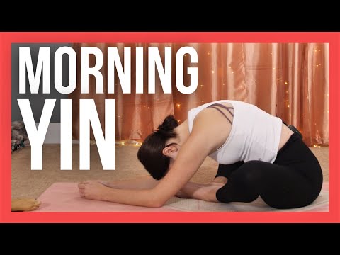 15 min Morning Yin Yoga Stretch - NO PROPS (with Luna!)
