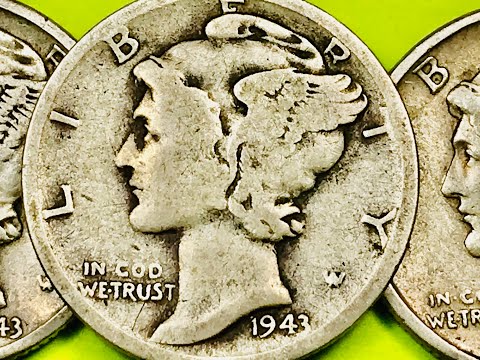 1943 United States Mercury Dime Worth Money -  1943 Penny Nickel Dime Quarter Half & Dollar Bill