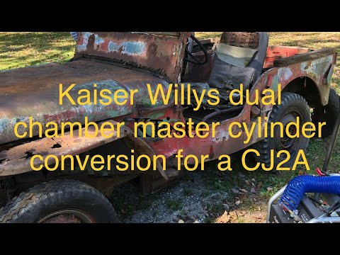 Jeep Willys dual master cylinder conversion install
