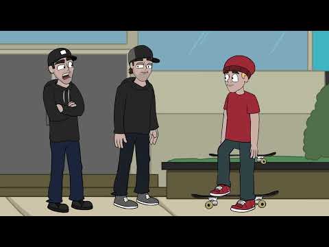 Mike Mo hates 50-50 grinds on ledges (Nine Club Animation)