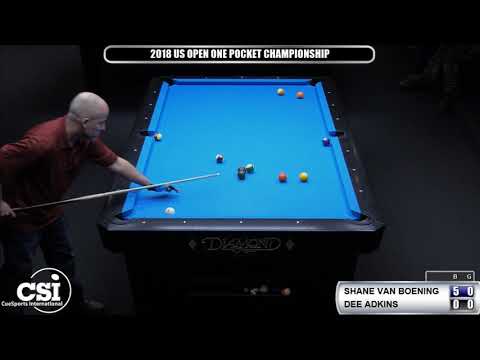 2018 US Open One Pocket Championship: Shane Van Boening vs Dee Atkins