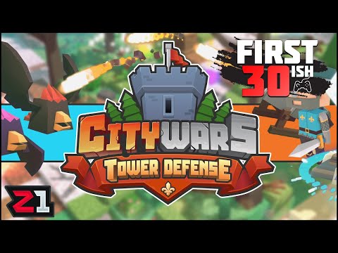 Crafting, Building AND Tower Defense?! FREE GAME Citywars Tower Defense First 30ish - YouTube