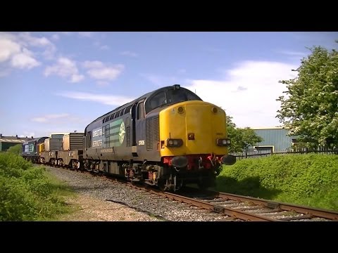 DRS 37605 tnt 37606. 6C51 & 0C52. Morecambe. 06/05/14