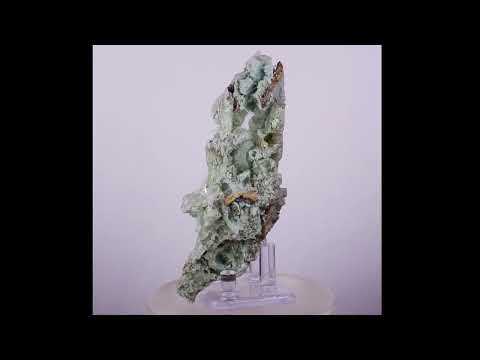 10.7cms GEM CHRYSOCOLLA INSIDE SELENITE CRYSTAL LILY MINE PERU  TB187