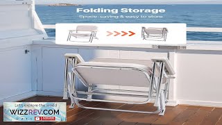 VEVOR Boat Seat Folding Deck Chair Boat Seat with Aluminum Alloy Frame