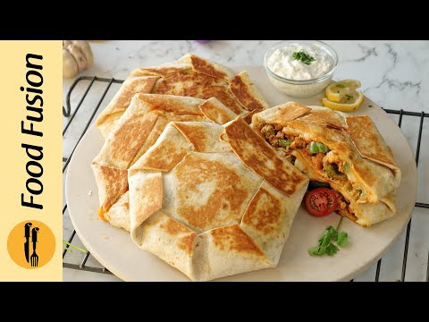 Chicken Fajita Crunch Wraps Recipe by Food Fusion