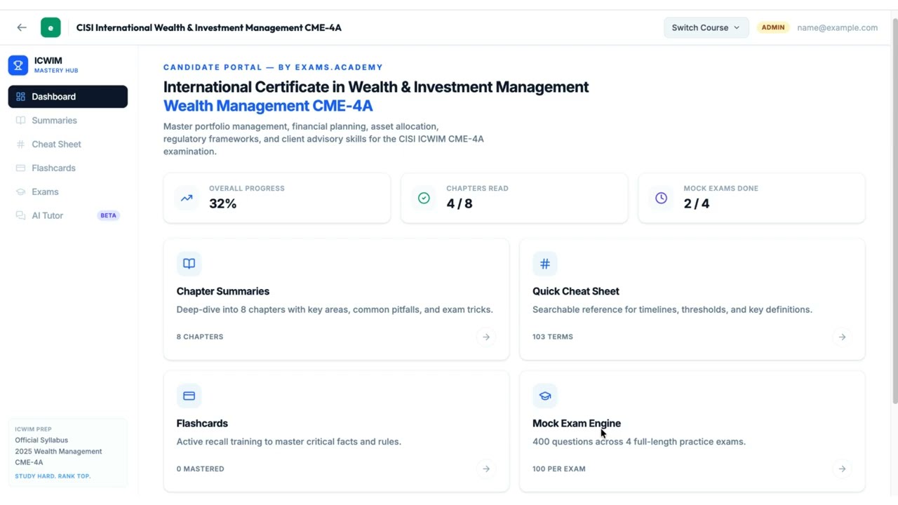 Preview of CISI International Wealth & Investment Management CME-4A