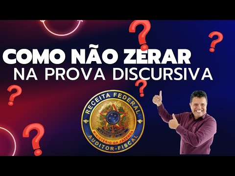 COMO NÃO ZERAR NA PROVA DISCURSIVA -  PROFESSOR TUDÃO - SOSCURSO - RECEITA FEDERAL DO BRASIL