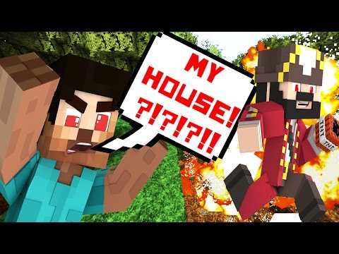 MY HOUSE!!??!?!!?!! Minecraft Trolling & Griefing