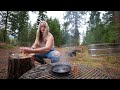 Young Woman ALONE OFF GRID