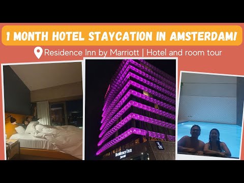 Residence Inn by Marriott hotel and room tour| One-month hotel staycation in Amsterdam! 🤗❤️