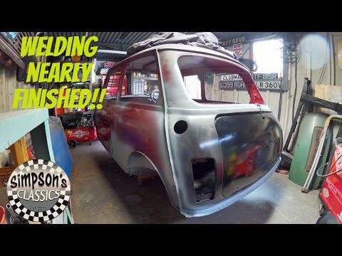 89 CLASSIC MINI RESTORATION - FUEL TANK BRACKET - REAR QUARTER REPAIR
