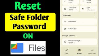 How to Reset Google Files Safe Folder Password | Google files safe folder forgot password