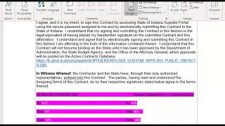 Edit the Text Contract Document; working with the signing tags