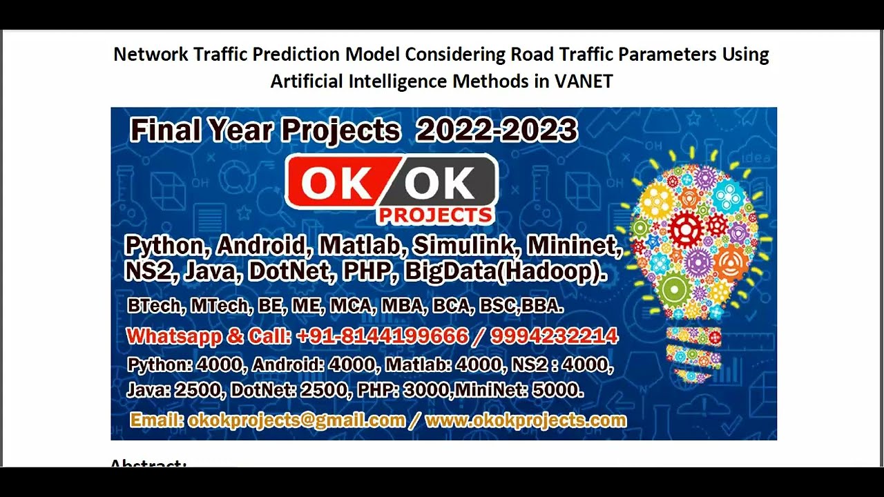Network Traffic Prediction Model Considering Road Traffic Parameters Using Artificial Intelligence