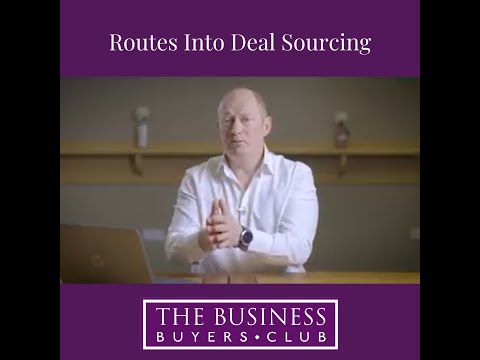 Guy Bartlett founder of The Business Buyers Club on the various routes into deal sourcing — video