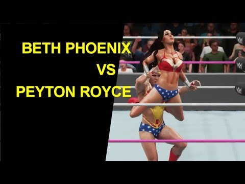 WWE 2K18 Beth Phoenix vs Peyton Royce - Wonder Woman Knockout Match
