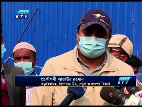 সাভারে ডেবে যাওয়া ব্রিজের মেরামতের কাজ শুরু