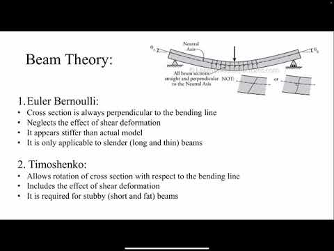 Lecture 8: Beam Theory in FEA- Euler-Bernoulli vs Timoshenko