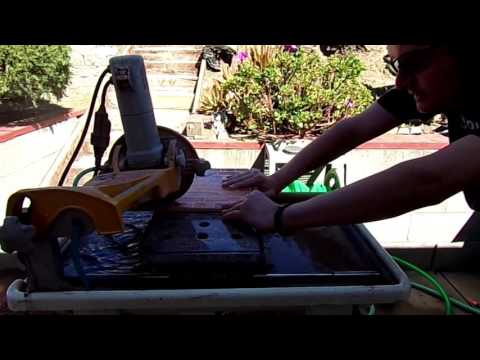 How to cut a pizza stone!