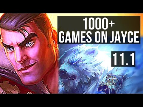 JAYCE vs VOLIBEAR (TOP) | 1000+ games, 1.6M mastery, 5/1/3 | KR Diamond | v11.1
