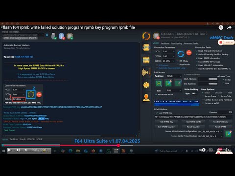 flash f64 rpmb write failed solution program rpmb key program rpmb file